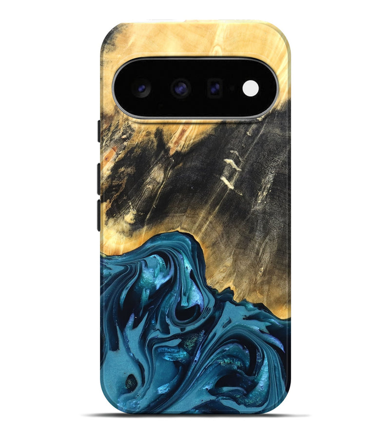 Pixel 11 Pro XL Wood Live Edge Phone Case - Truett (Blue, 821035)