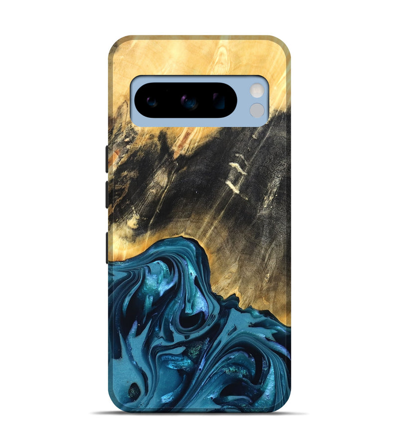 Pixel 8 Pro Wood Live Edge Phone Case - Truett (Blue, 821035)