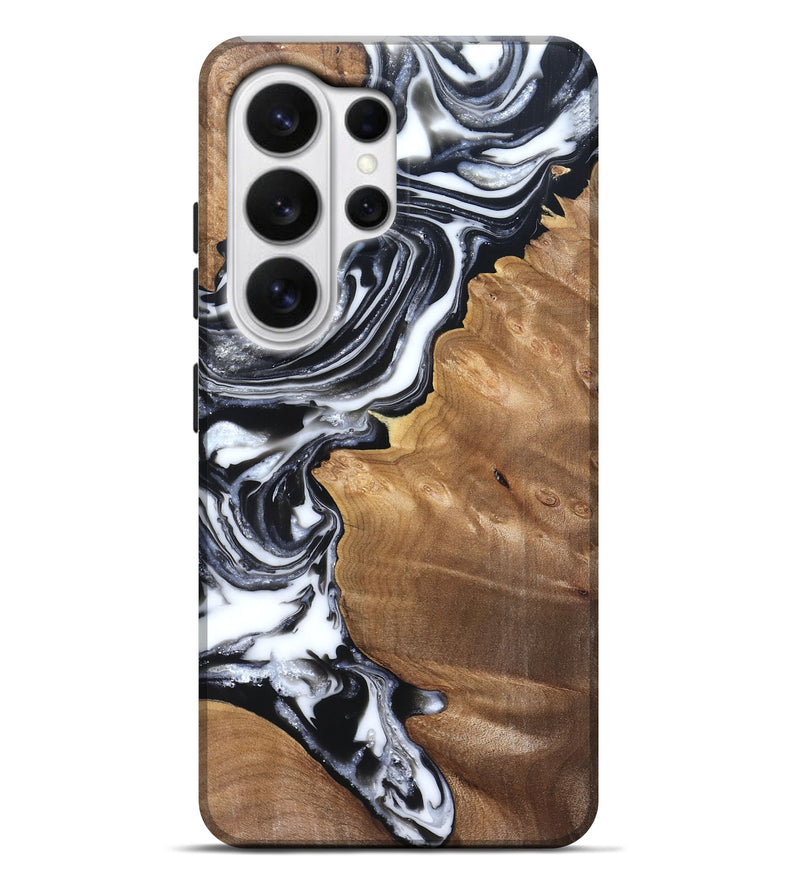 Galaxy S26 Ultra Wood Live Edge Phone Case - Alford (Black & White, 821037)