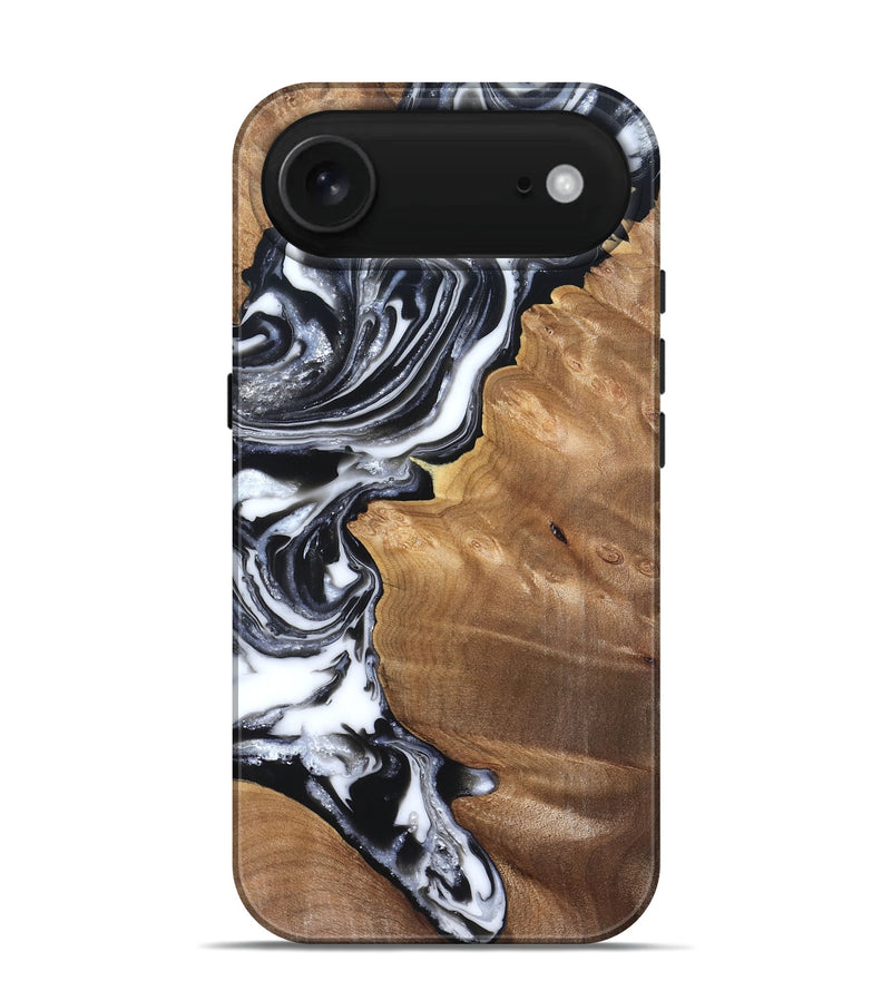 iPhone 17 Air Wood Live Edge Phone Case - Alford (Black & White, 821037)