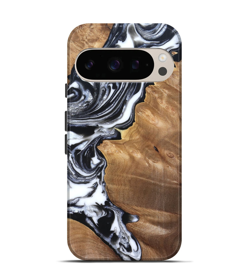 Pixel 10 Wood Live Edge Phone Case - Alford (Black & White, 821037)
