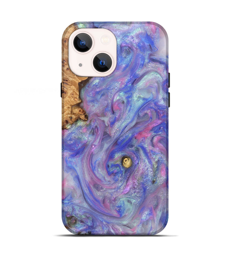 iPhone 13 Wood Live Edge Phone Case - Maci (Purple, 821042)