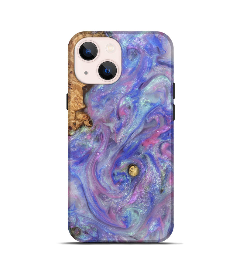 iPhone 13 mini Wood Live Edge Phone Case - Maci (Purple, 821042)