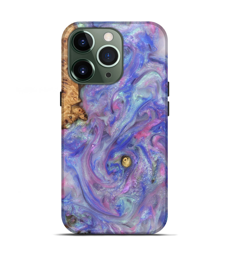 iPhone 13 Pro Wood Live Edge Phone Case - Maci (Purple, 821042)