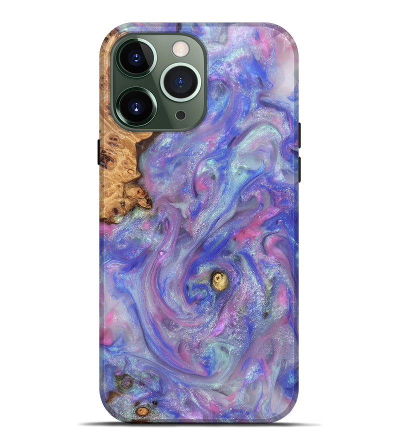 iPhone 13 Pro Max Wood Live Edge Phone Case - Maci (Purple, 821042)