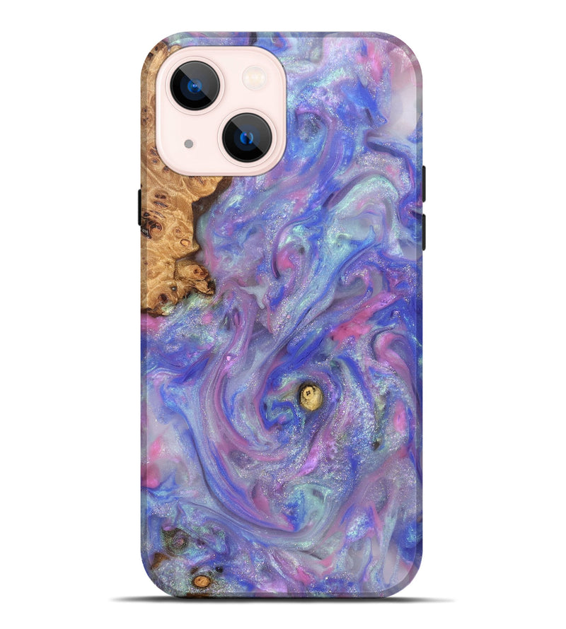 iPhone 14 Plus Wood Live Edge Phone Case - Maci (Purple, 821042)