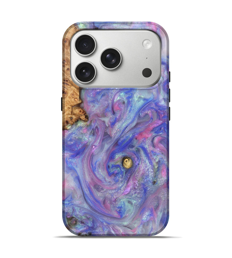 iPhone 17 Pro Wood Live Edge Phone Case - Maci (Purple, 821042)