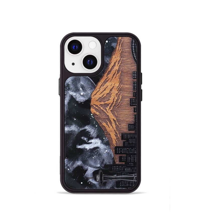 iPhone 13 mini Wood Phone Case - Mt Rainier (Terrain)