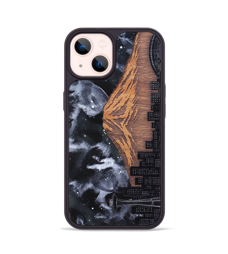 iPhone 14 Wood Phone Case - Mt Rainier (Terrain)