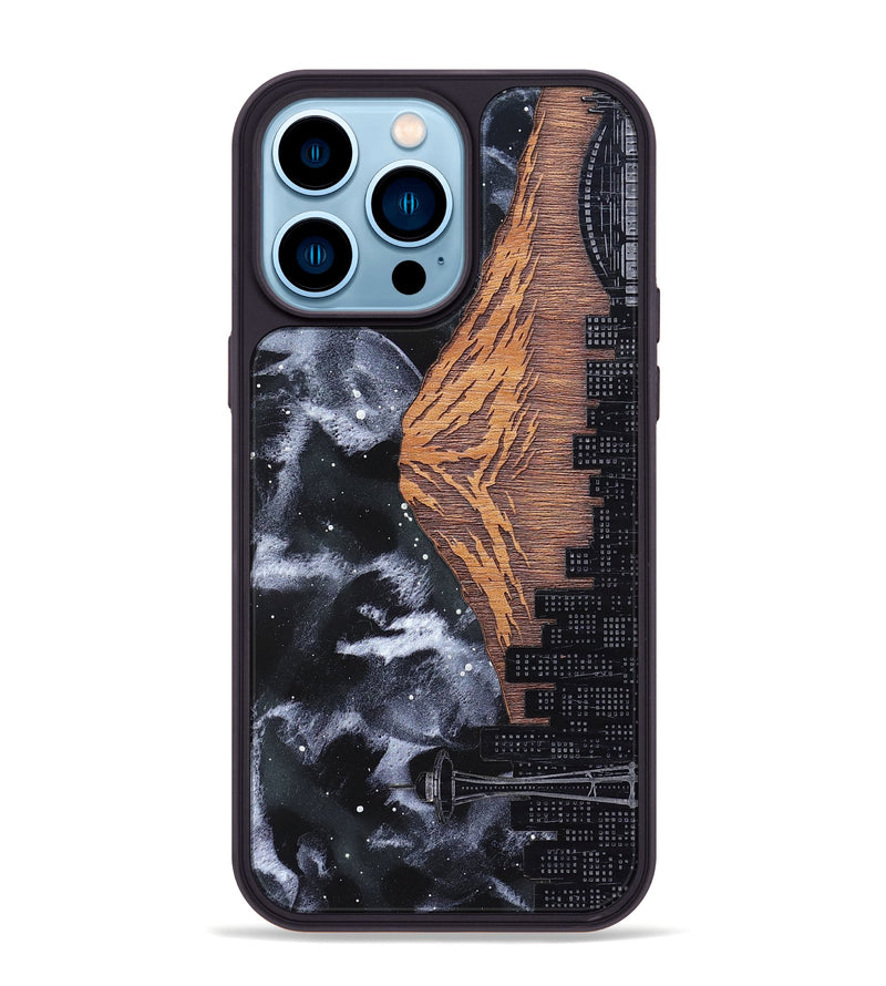 iPhone 14 Pro Max Wood Phone Case - Mt Rainier (Terrain)