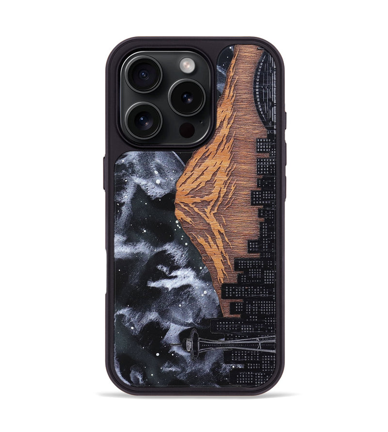 iPhone 16 Pro Wood Phone Case - Mt Rainier (Terrain)