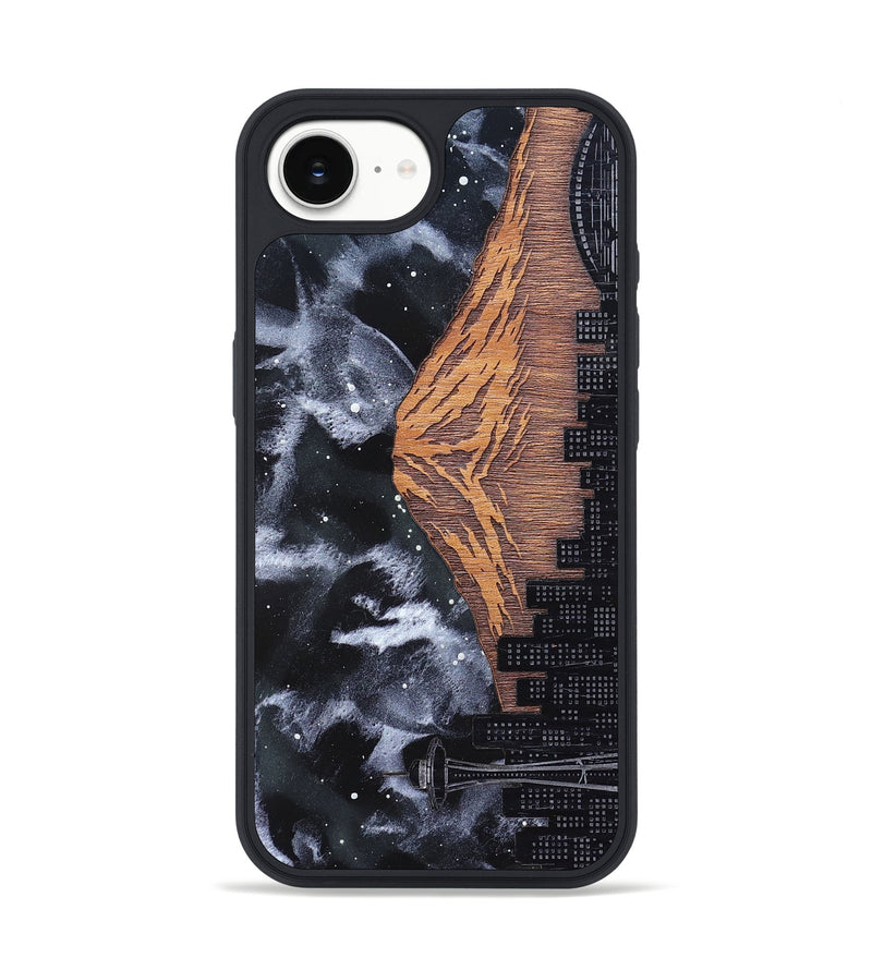 iPhone 16e Wood Phone Case - Mt Rainier (Terrain)