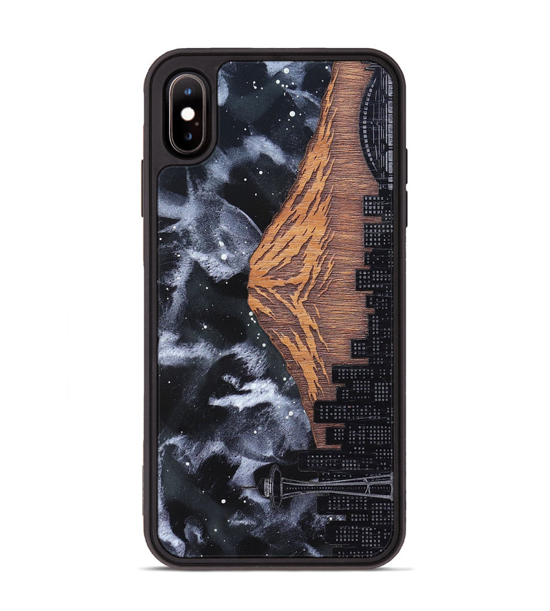 iPhone Xs Max Wood Phone Case - Mt Rainier (Terrain)
