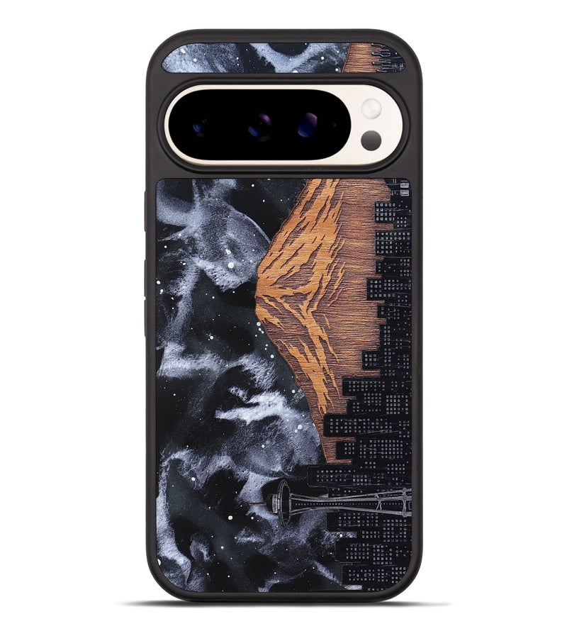 Pixel 10 Pro XL Wood Phone Case - Mt Rainier (Terrain)
