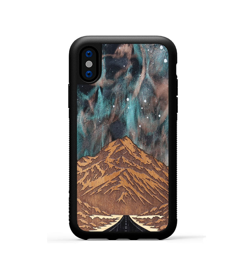 iPhone Xs Wood Phone Case - Mt Cook (Terrain)