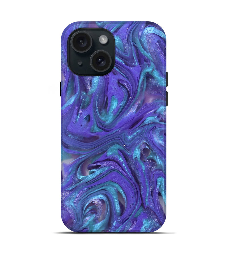iPhone 15 ResinArt Live Edge Phone Case - Azalea (Purple, 821045)