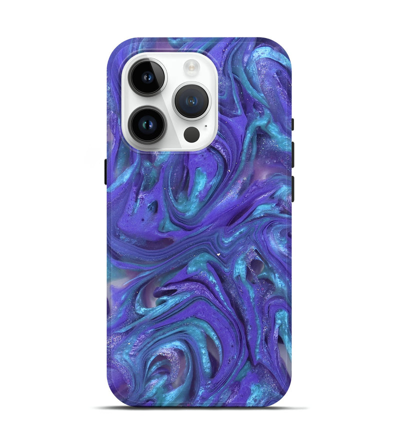 iPhone 15 Pro ResinArt Live Edge Phone Case - Azalea (Purple, 821045)