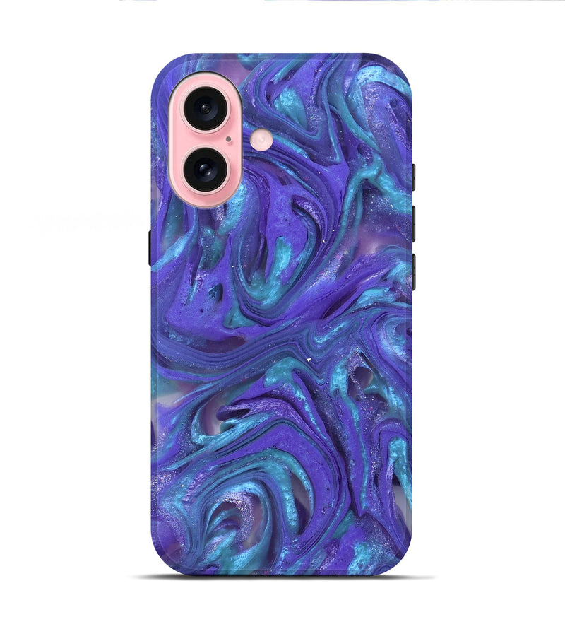 iPhone 16 ResinArt Live Edge Phone Case - Azalea (Purple, 821045)