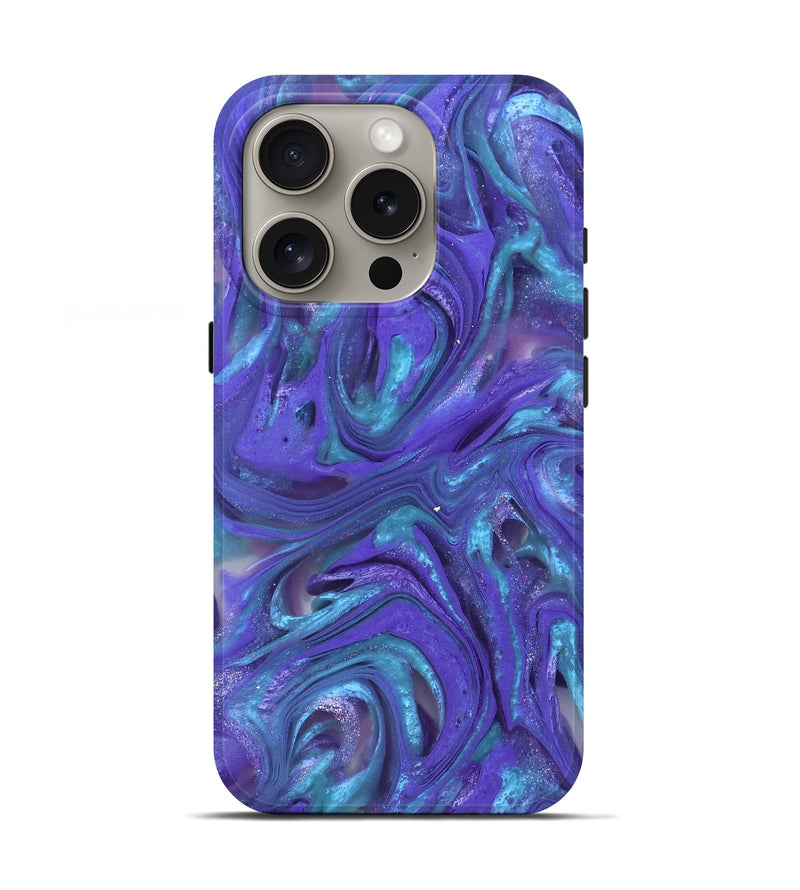 iPhone 16 Pro ResinArt Live Edge Phone Case - Azalea (Purple, 821045)