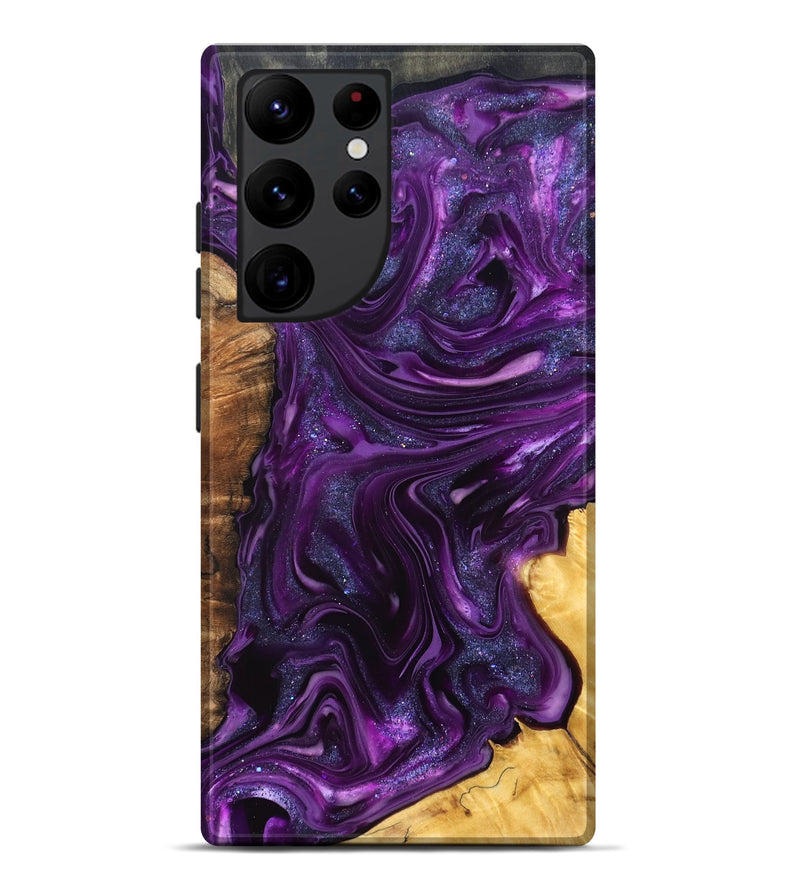 Galaxy S22 Ultra Wood Live Edge Phone Case - Alisson (Purple, 821046)
