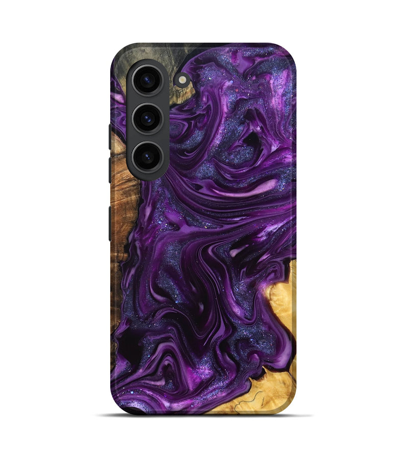 Galaxy S23 Wood Live Edge Phone Case - Alisson (Purple, 821046)