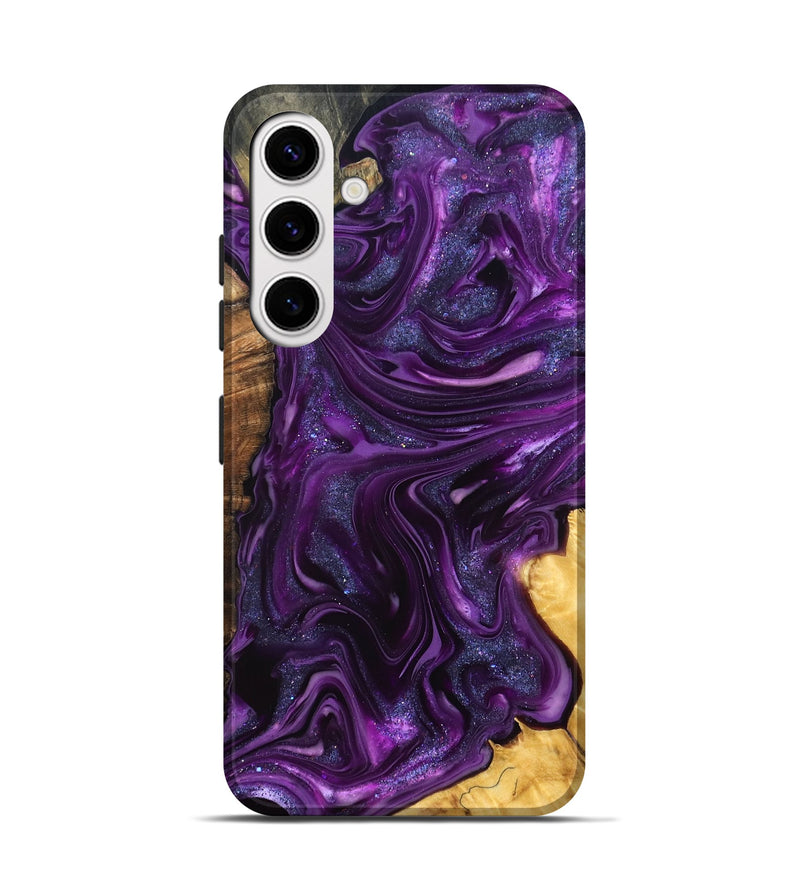 Galaxy S25 Wood Live Edge Phone Case - Alisson (Purple, 821046)