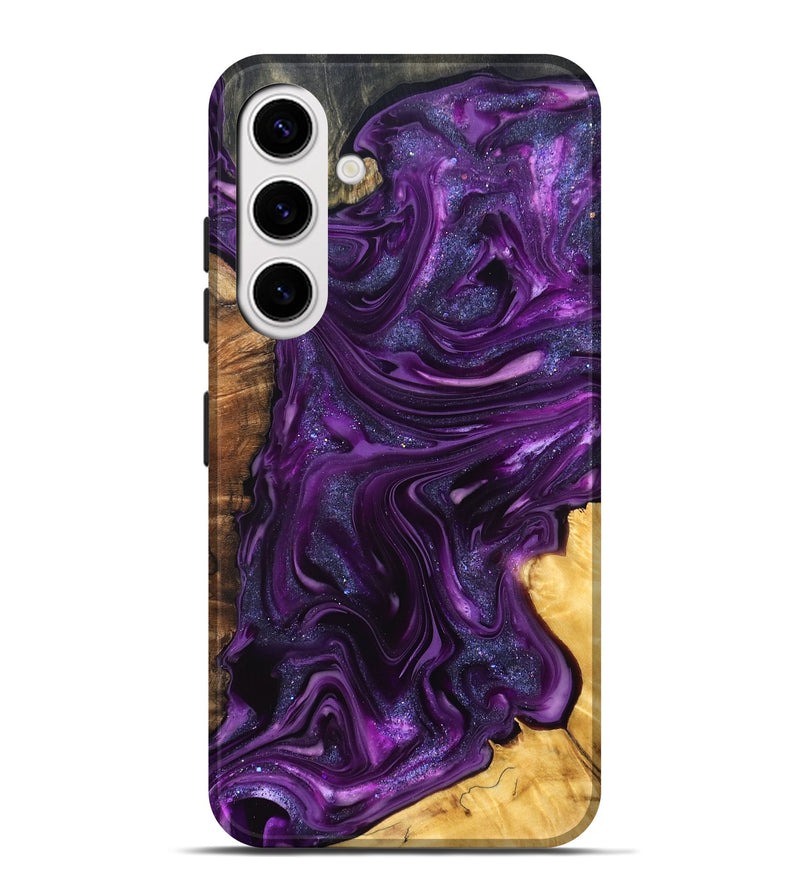Galaxy S25 Plus Wood Live Edge Phone Case - Alisson (Purple, 821046)