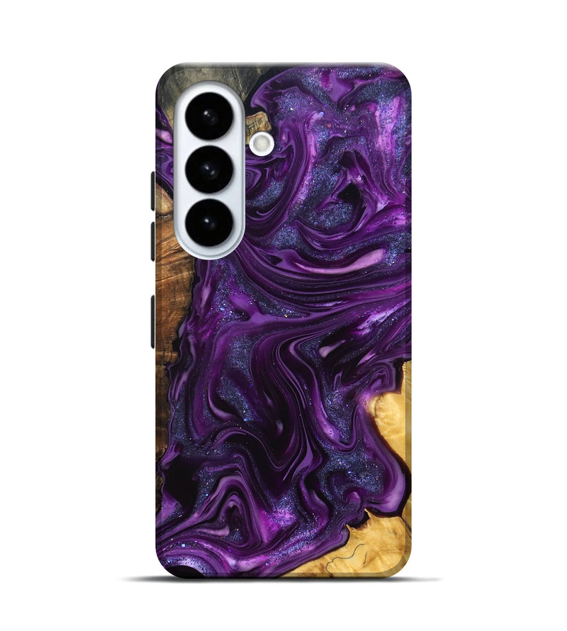 Galaxy S26 Wood Live Edge Phone Case - Alisson (Purple, 821046)