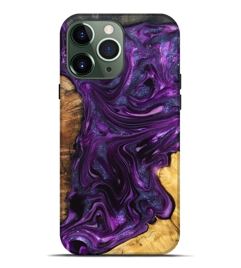 iPhone 13 Pro Max Wood Live Edge Phone Case - Alisson (Purple, 821046)