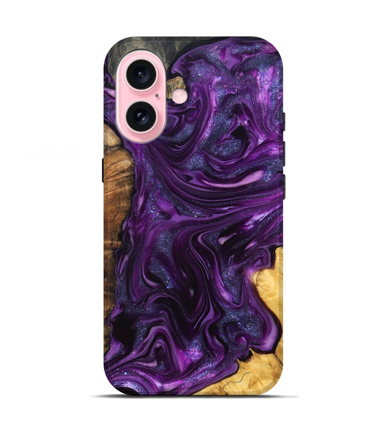 iPhone 17 Wood Live Edge Phone Case - Alisson (Purple, 821046)
