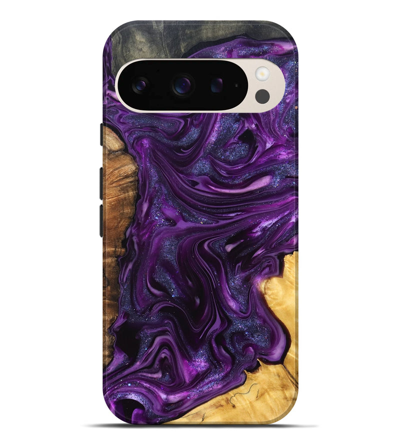 Pixel 9 Pro XL Wood Live Edge Phone Case - Alisson (Purple, 821046)