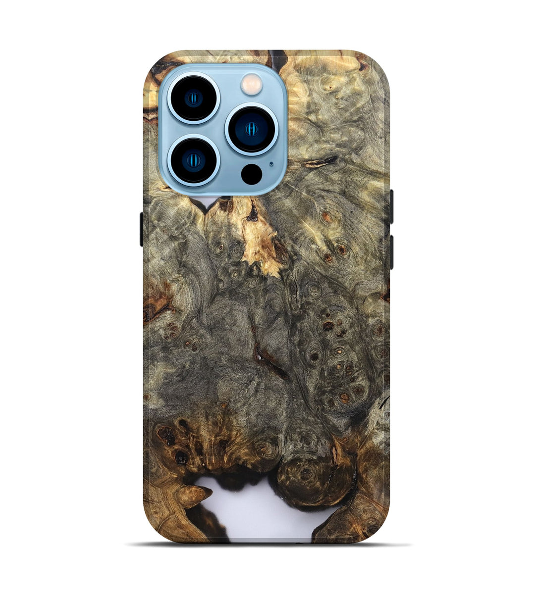 iPhone 14 Pro Wood Live Edge Phone Case - Melisa (Clear, 821049)