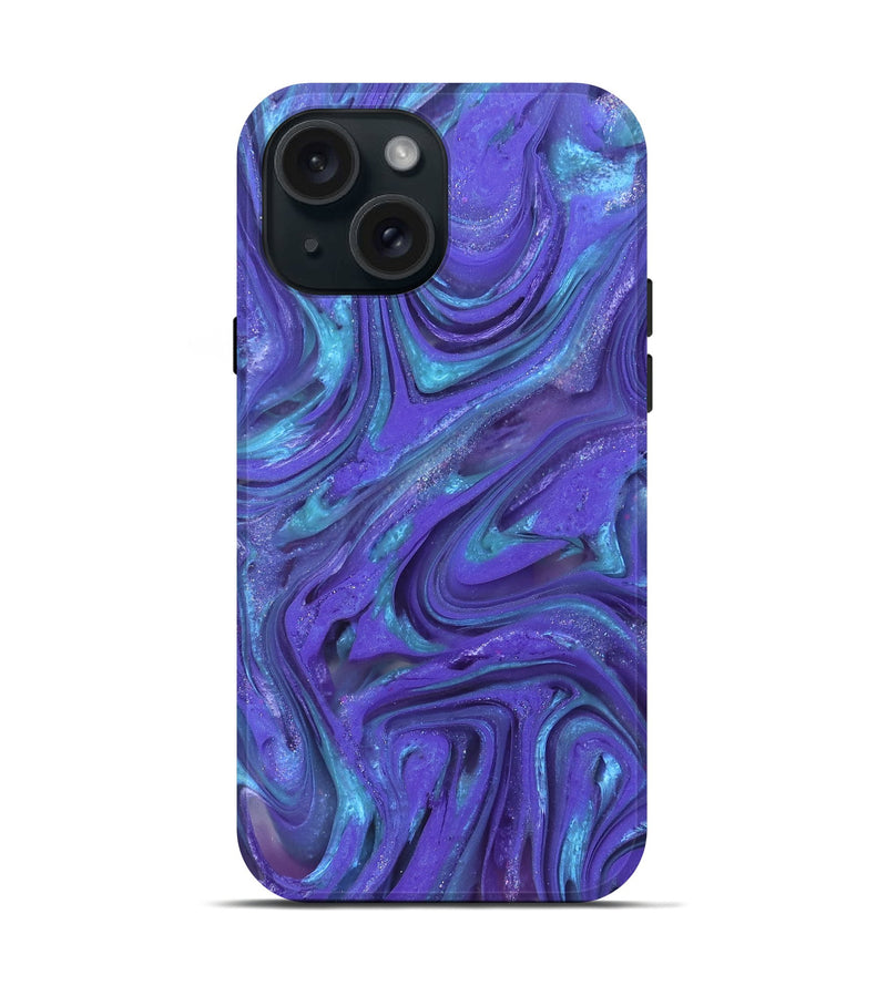 iPhone 15 ResinArt Live Edge Phone Case - Jerrica (Clear, 821050)