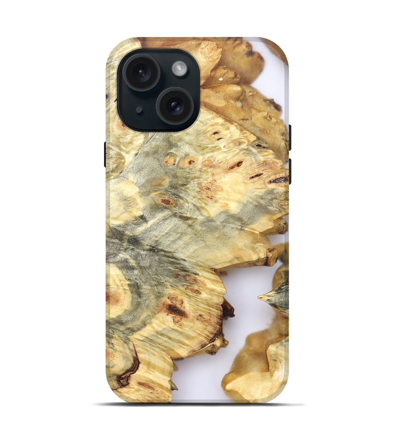 iPhone 15 Wood Live Edge Phone Case - Laila (Clear, 821051)