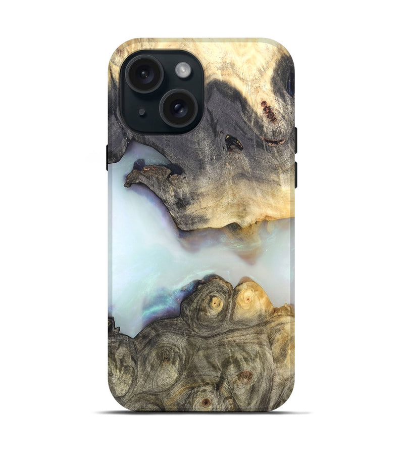 iPhone 15 Wood Live Edge Phone Case - Vida (Clear, 821052)
