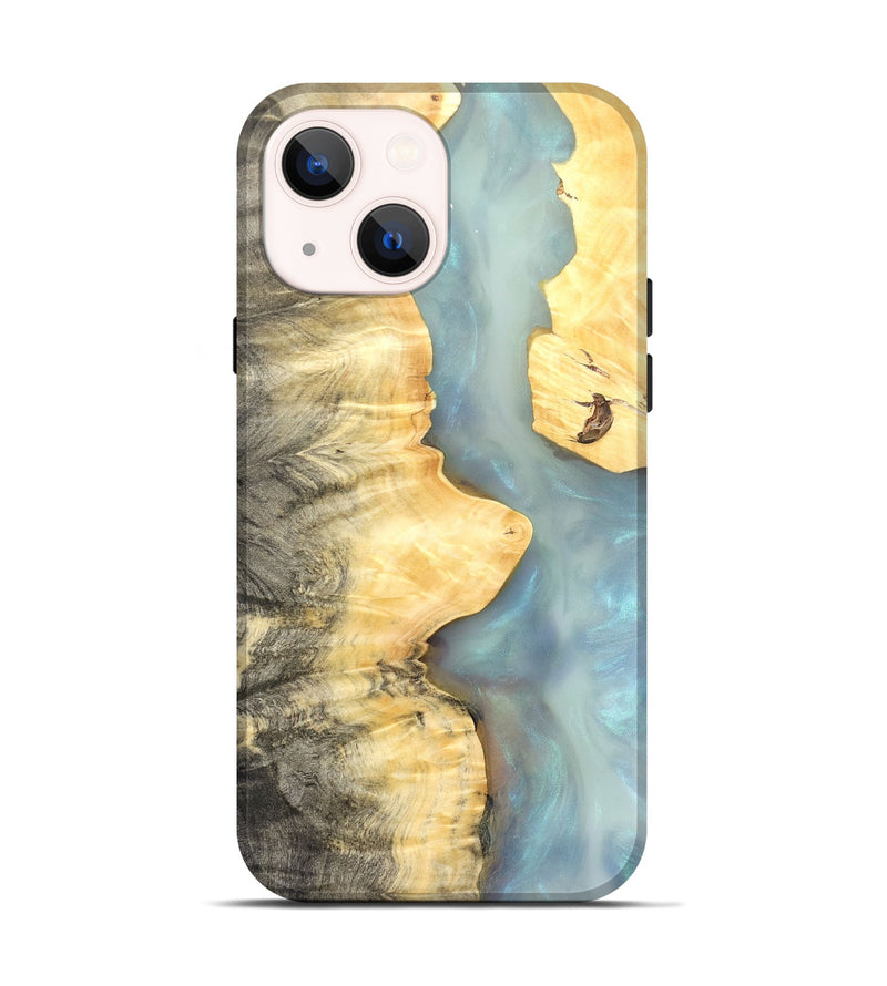 iPhone 14 Wood Live Edge Phone Case - Lucca (Clear, 821056)