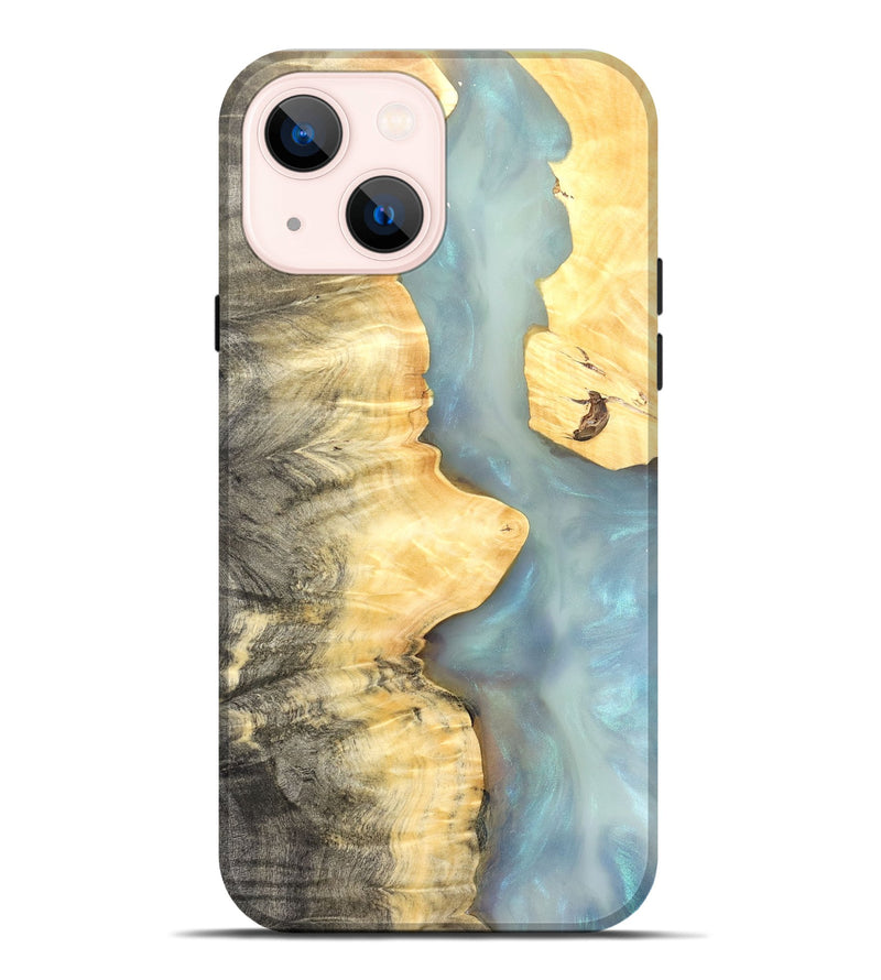 iPhone 14 Plus Wood Live Edge Phone Case - Lucca (Clear, 821056)