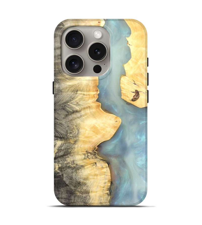 iPhone 16 Pro Wood Live Edge Phone Case - Lucca (Clear, 821056)