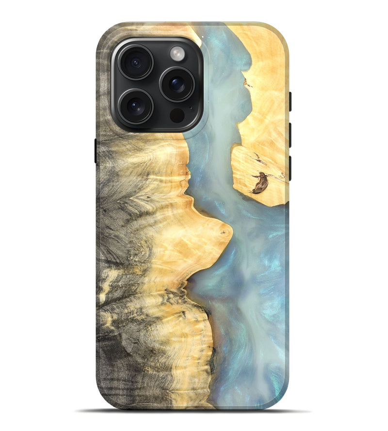 iPhone 16 Pro Max Wood Live Edge Phone Case - Lucca (Clear, 821056)