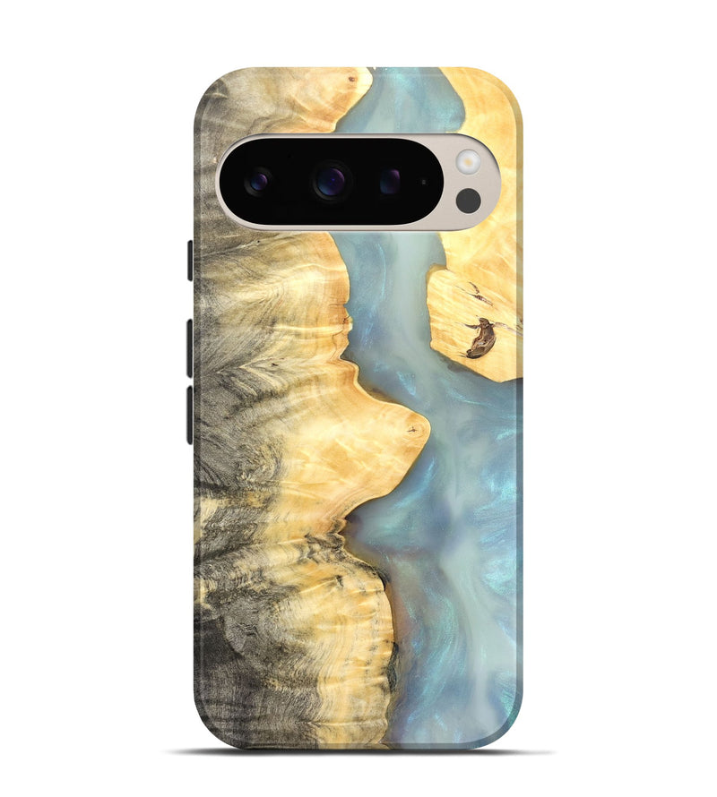 Pixel 9 Wood Live Edge Phone Case - Lucca (Clear, 821056)