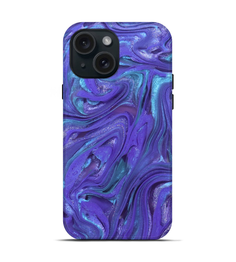 iPhone 15 ResinArt Live Edge Phone Case - Janet (Purple, 821060)