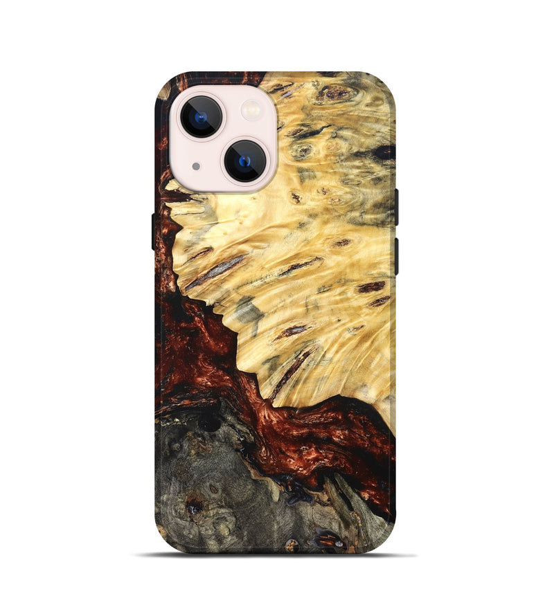 iPhone 13 mini Wood Live Edge Phone Case - Lorelei (Red, 821063)
