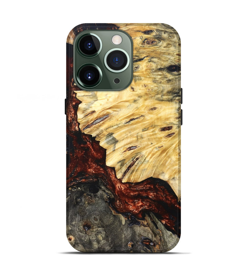 iPhone 13 Pro Wood Live Edge Phone Case - Lorelei (Red, 821063)
