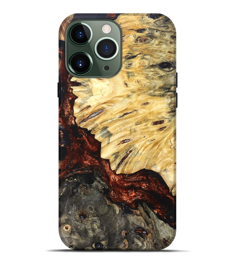 iPhone 13 Pro Max Wood Live Edge Phone Case - Lorelei (Red, 821063)