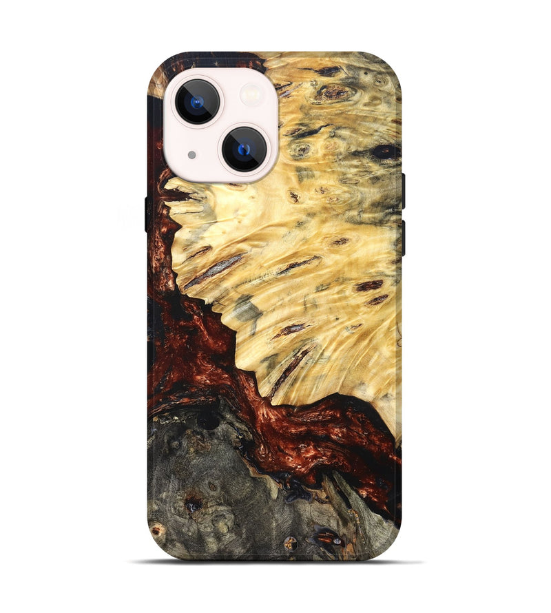 iPhone 14 Wood Live Edge Phone Case - Lorelei (Red, 821063)