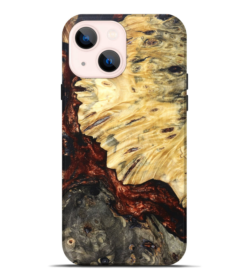 iPhone 14 Plus Wood Live Edge Phone Case - Lorelei (Red, 821063)