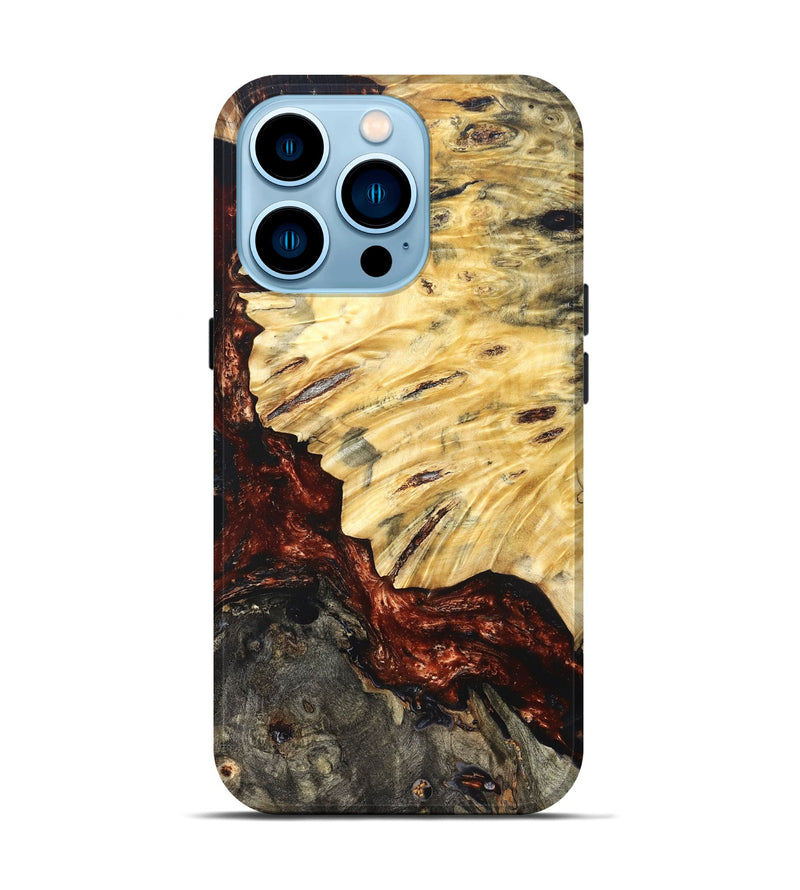 iPhone 14 Pro Wood Live Edge Phone Case - Lorelei (Red, 821063)