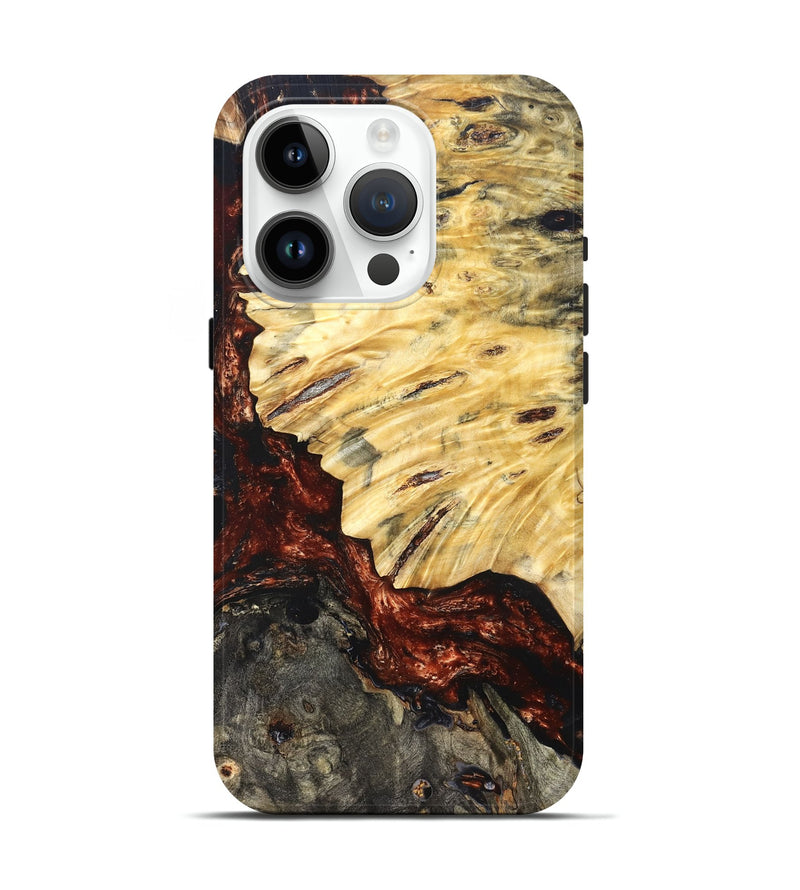 iPhone 15 Pro Wood Live Edge Phone Case - Lorelei (Red, 821063)