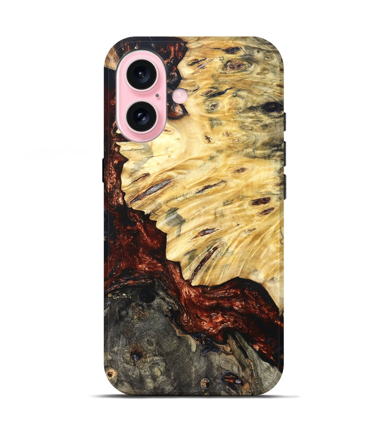 iPhone 17 Wood Live Edge Phone Case - Lorelei (Red, 821063)