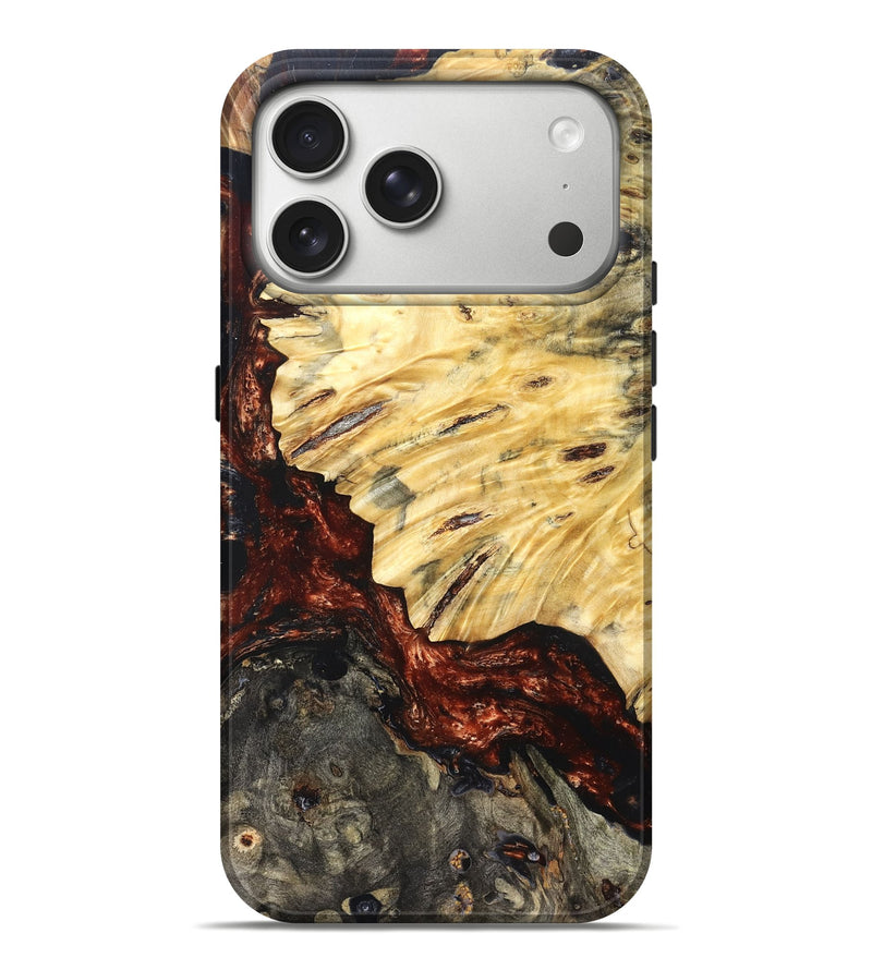 iPhone 17 Pro Max Wood Live Edge Phone Case - Lorelei (Red, 821063)